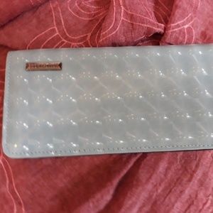Wallet Coin Purse Grey Silver Hologram Iridescent